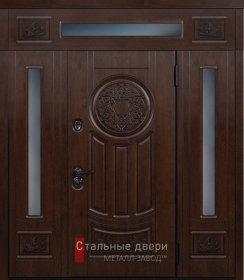 Входная дверь с фрамугой №37